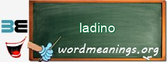 WordMeaning blackboard for ladino